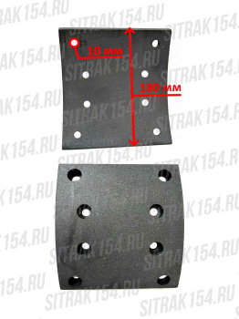Nakladka-tormoznaya-perednyaya-HOWO-T5G-8-otverstij-most-VGD95-WG4075450160-24654